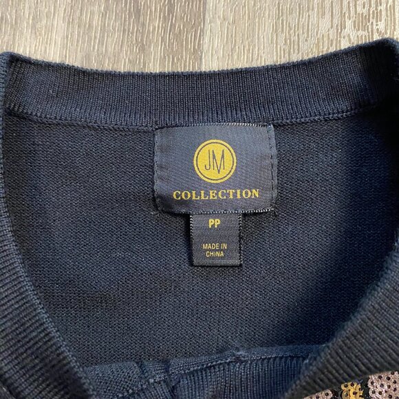 NWT JM Collection Animal Print Sequined Cardigan Size PP - Picture 3 of 7